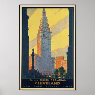 Póster Afiche de Viaje del Vintage Railroad