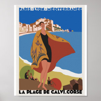 Póster Afiche de viaje francés de los años 1920 Lyon de P