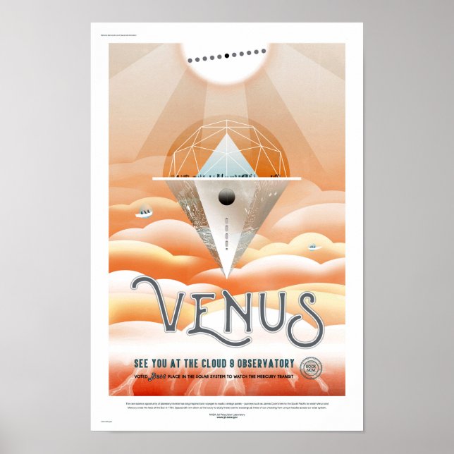 Póster Afiche de viaje futuro de la NASA - Observatorio d (Frente)