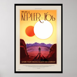 Póster Afiche de viaje futuro de la NASA - Relájate en Ke