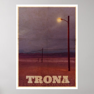 Póster Afiche de Viaje Ligero de la Vieja Trona USA