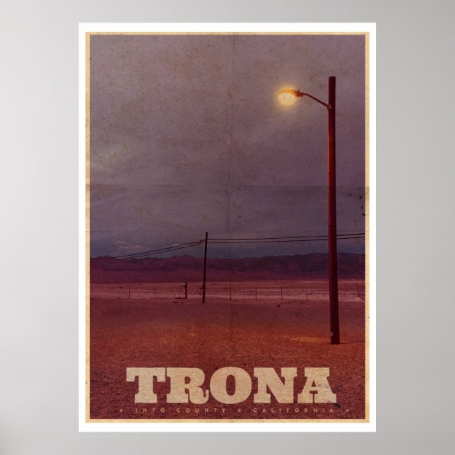 Póster Afiche de Viaje Ligero de la Vieja Trona USA (Frente)