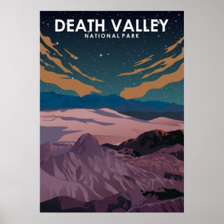 Póster Afiche de viaje mínimo en el Parque Nacional del V
