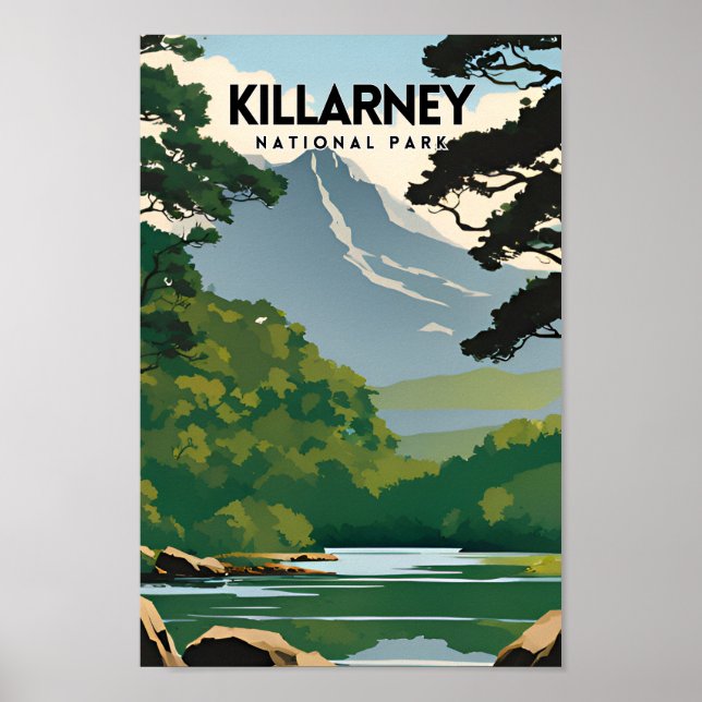 Póster Afiche de viaje mínimo en el Parque Nacional Killa (Frente)