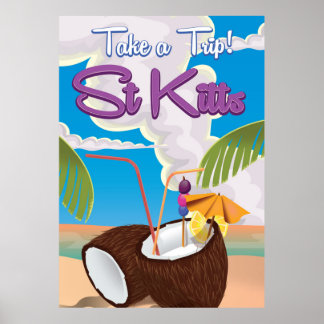 Póster Afiche de viaje para vacaciones en San Cristóbal