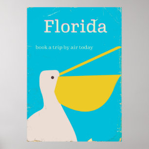Póster Afiche de viaje por Florida
