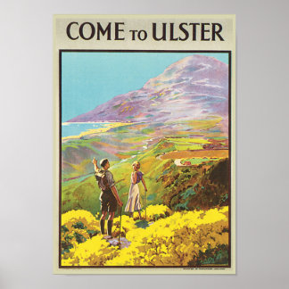 Póster Afiche de viaje por las islas Británicas