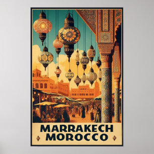 Póster Afiche de viaje por mercado de cosecha de cosecha 
