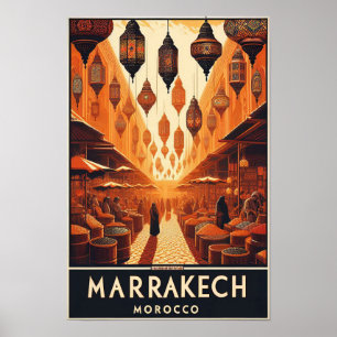 Póster Afiche de viaje por mercado de cosecha de cosecha 