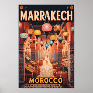 Póster Afiche de viaje por mercado de cosecha de cosecha