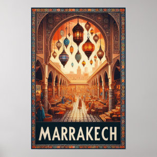 Póster Afiche de viaje por mercado de cosecha de cosecha 