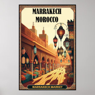 Póster Afiche de viaje por mercado de cosecha de cosecha 