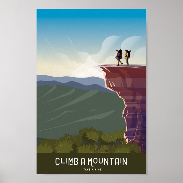 Póster afiche de viaje por senderos appalaches (Frente)