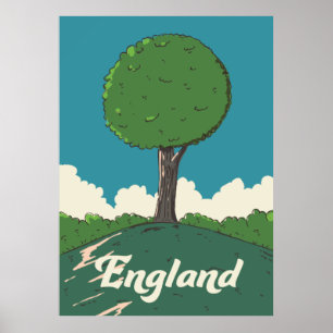 Póster Afiche de viaje Retro de Inglaterra