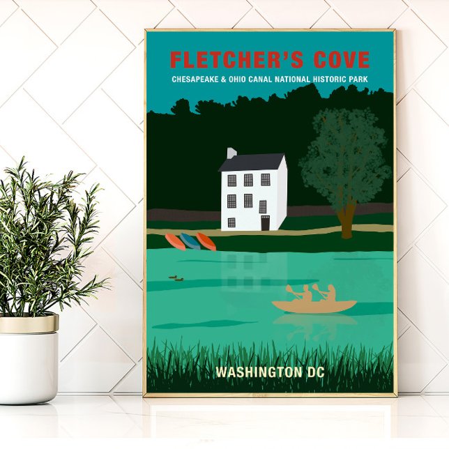 Póster Afiche de viaje retro La cala de Fletcher en Washi (Subido por el creador)