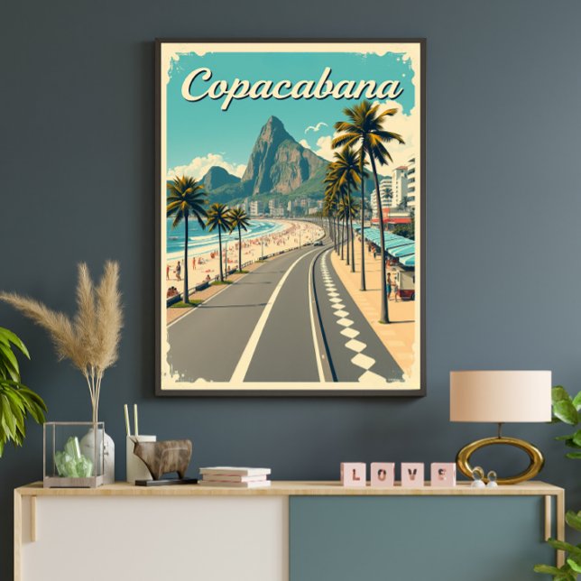 Póster Afiche de Viaje Retro Vintage - Playa Copacabana (Subido por el creador)
