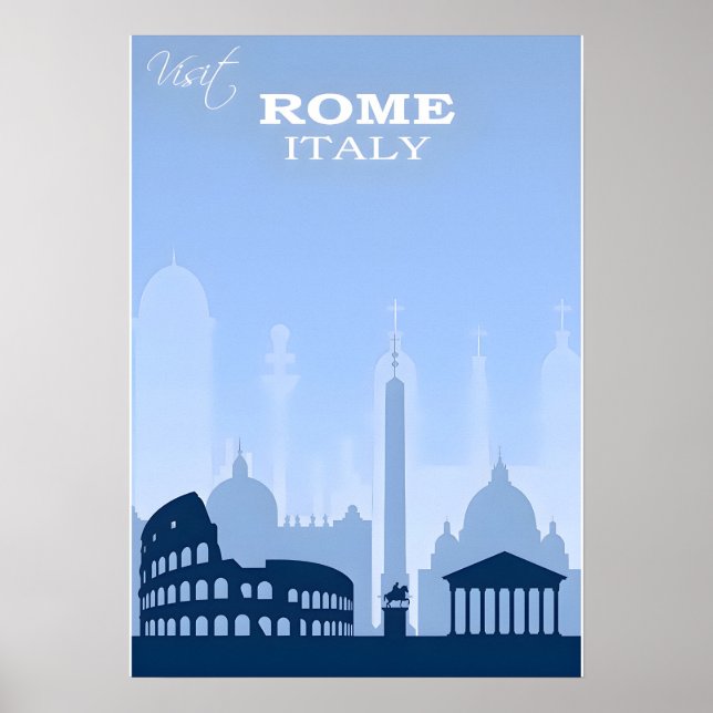 Póster Afiche de viaje Roma-Italia (Frente)