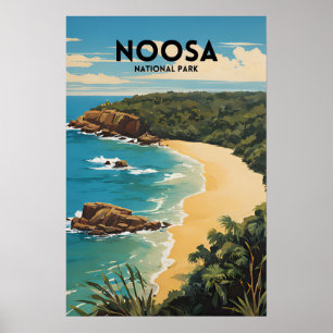 Póster Afiche de viaje tradicional del Parque Nacional No