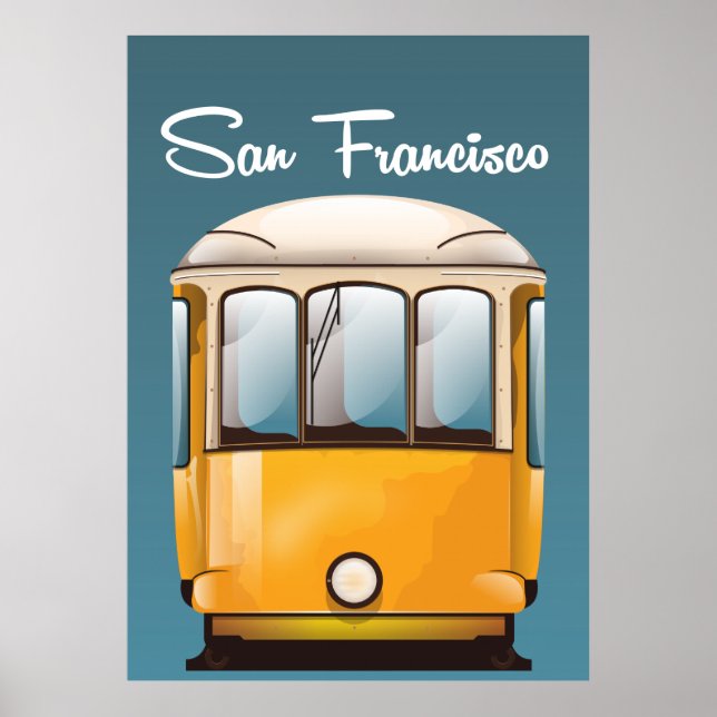 Póster Afiche de viaje vintage de San Francisco (Frente)