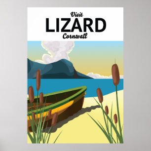 Póster Afiche de viajes a orillas del mar