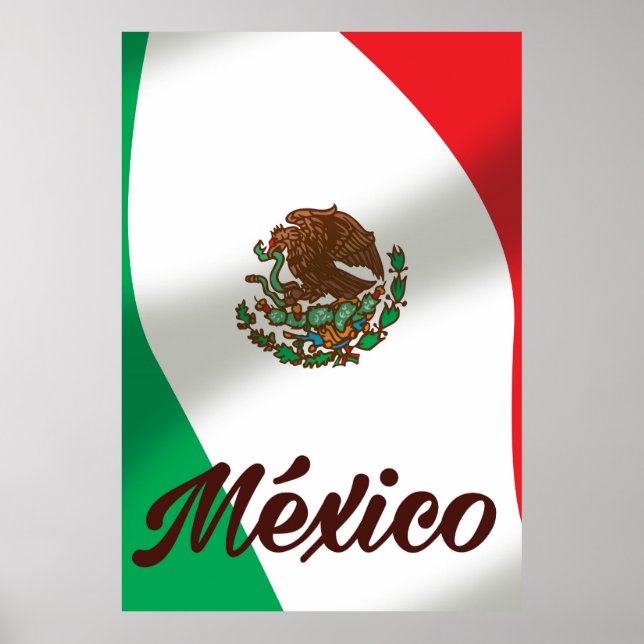 Póster Afiche de viajes al estilo de la época de México (Frente)