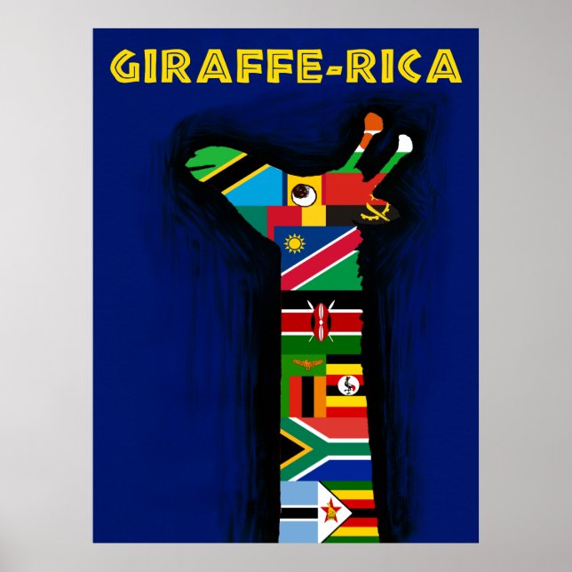 Póster Afiche de viajes de África (Frente)