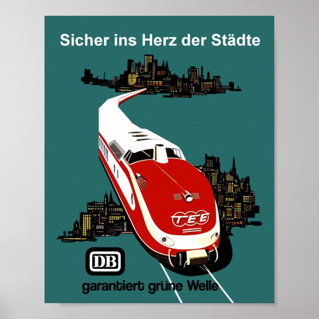 Póster Afiche de viajes de Alemania (Frente)