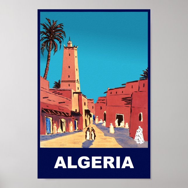Póster Afiche de viajes de Argelia (Frente)