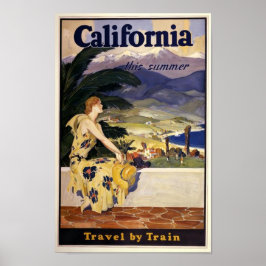 Póster Afiche de Viajes de California