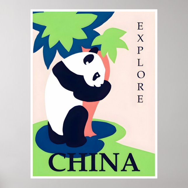 Póster Afiche de viajes de China (Frente)
