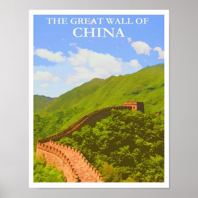 Póster Afiche de viajes de China (Frente)