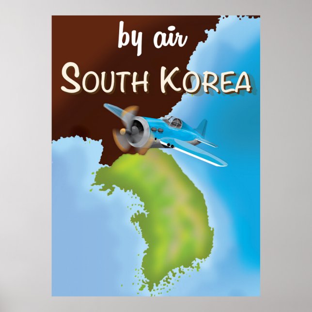 Póster afiche de viajes de corea del sur (Frente)