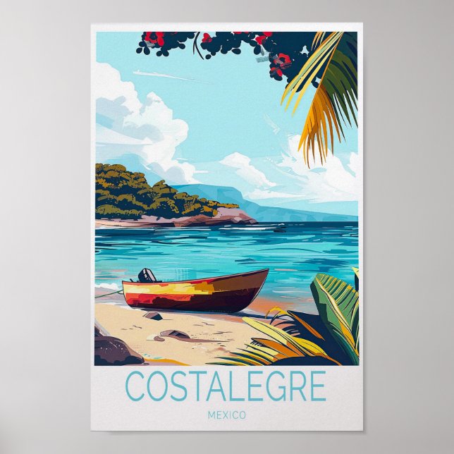 Póster Afiche de Viajes de Costalegre (Frente)