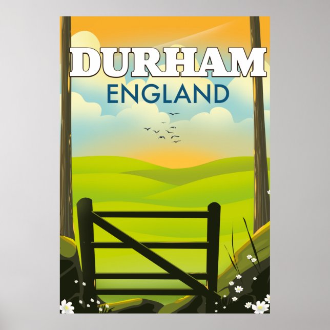 Póster Afiche de viajes de Durham England (Frente)