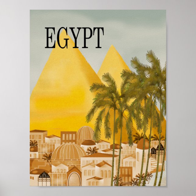 Póster Afiche de viajes de Egipto (Frente)