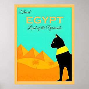 Póster Afiche de viajes de Egipto