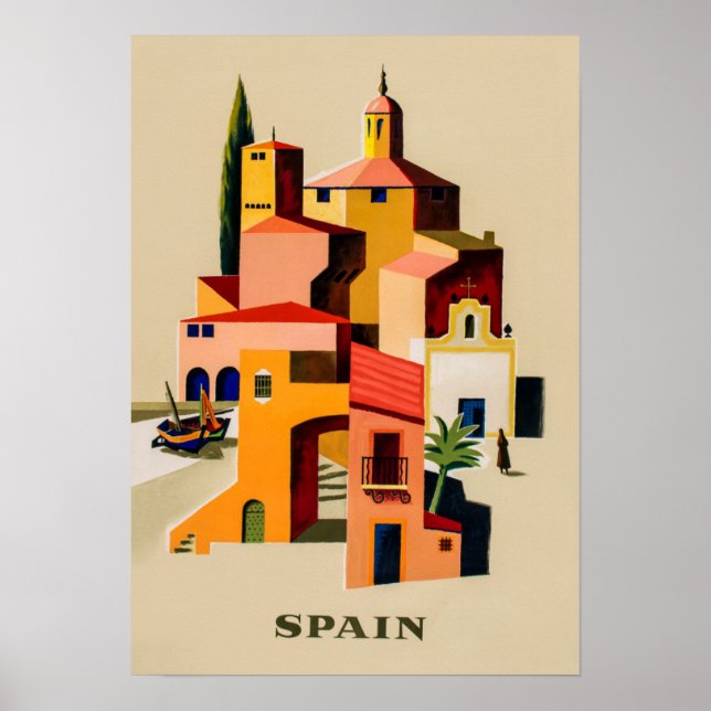 Póster Afiche de viajes de España (Frente)