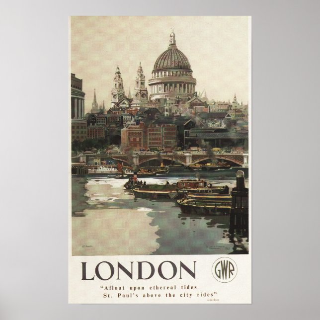 Póster Afiche de viajes de Great Western Railway St. Paul (Frente)
