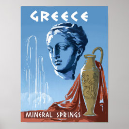 Póster Afiche de viajes de Grecia