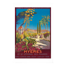 Afiche de viajes de Hyères France