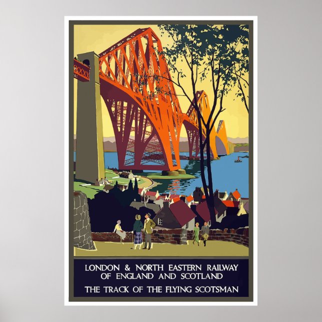 Póster Afiche de viajes de Inglaterra y Escocia (Frente)