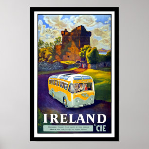 Póster Afiche de viajes de Irlanda
