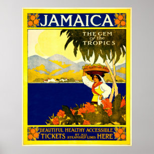 Póster Afiche de Viajes de Jamaica