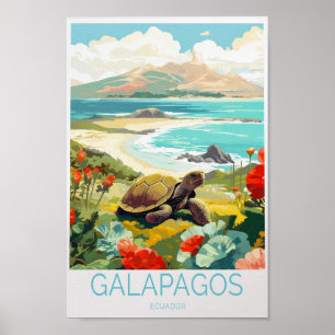Póster Afiche de viajes de las Islas Galápagos
