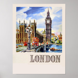 Póster Afiche de viajes de Londres