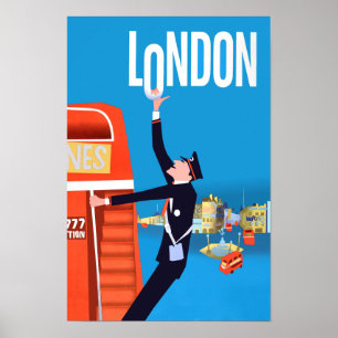 Póster Afiche de viajes de Londres