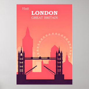 Póster Afiche de viajes de Londres