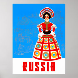 Póster Afiche de viajes de Rusia