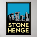 Póster Afiche de viajes de Stonehenge art deco<br><div class="desc">Stonehenge</div>