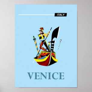 Póster Afiche de viajes de Venecia, Italia
